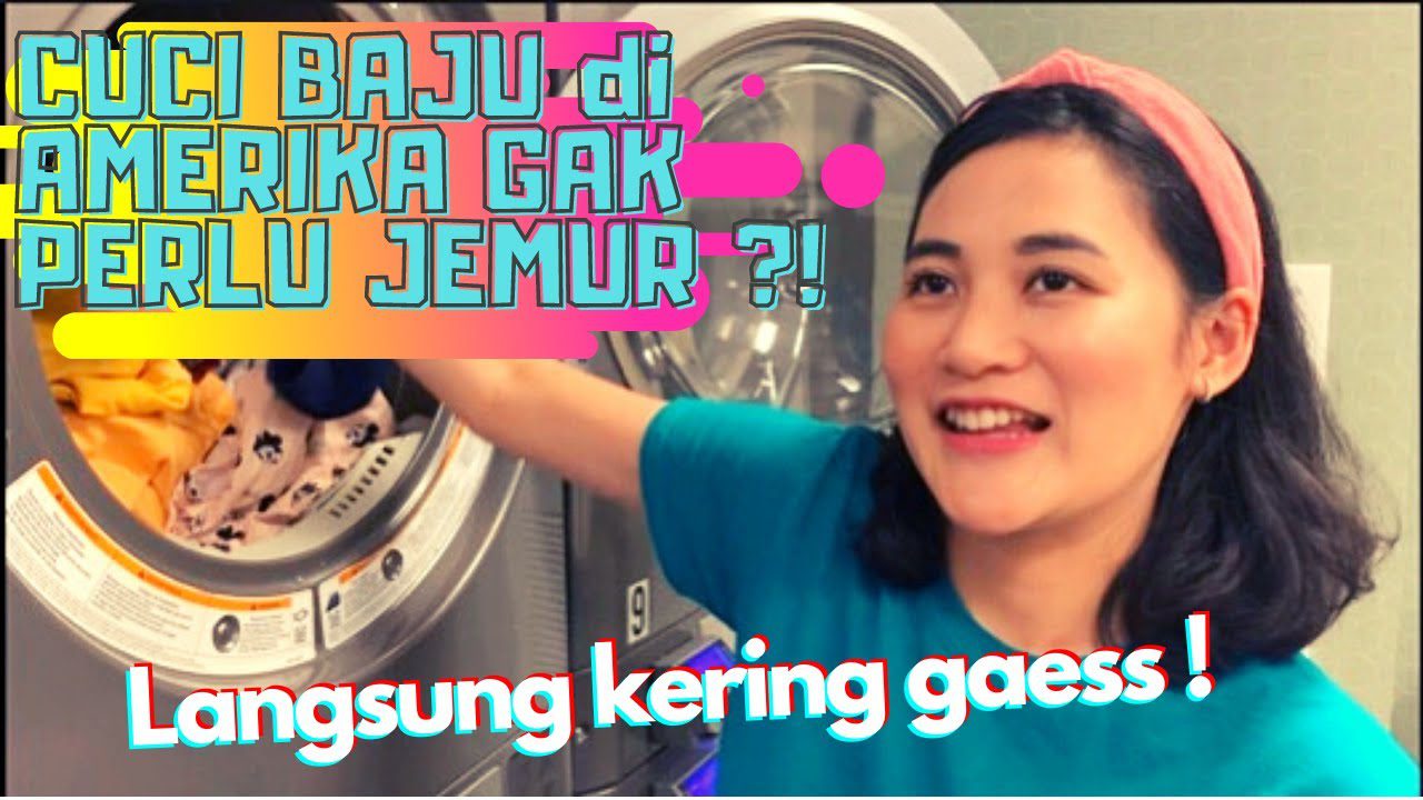 CUCI BAJU DI AMERIKA GAK PERLU JEMUR LANGSUNG KERING !! #USAVLOG