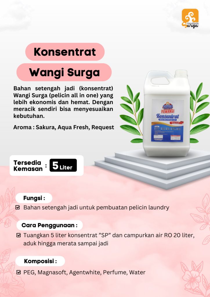 bahan baku parfum laundry non alkohol